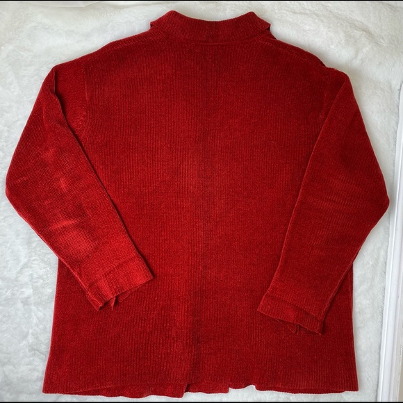 Lauren Ralph Lauren Red Double-breasted Cardigan sz M - Picture 4 of 4